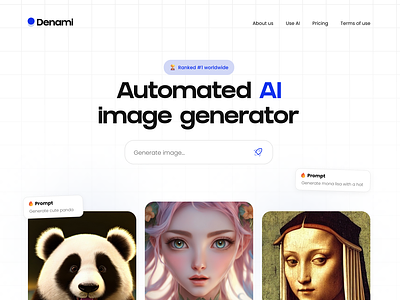 Ai image generator ai ai app figma design landing page ui ux