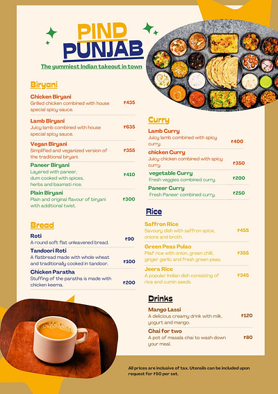 Food Menu graphic design