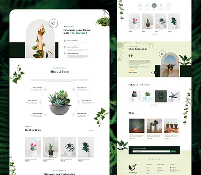 Botany Website UI Design | Web Design | UI UX Design | Nature green website plant website ui design ui ux ui ux design web web 3.0 web design website website ui design