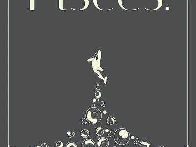 Pisces-fish graphic design poster