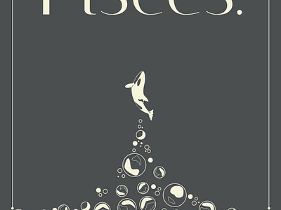 Pisces-fish graphic design poster