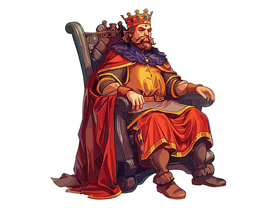 Medieval King #1 illustration illustration art king king vector kingdom medieval medieval art medieval king medieval kingdom medieval vector throne vector vector art