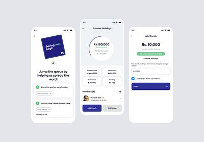 Create your goals- UI Design financial app