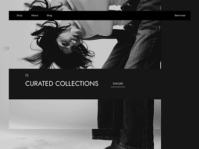 Fashion Landing Page - Website Design animation black and white collections design ecommerce fashion figma hero jitter motion graphics ui ui ux website website design