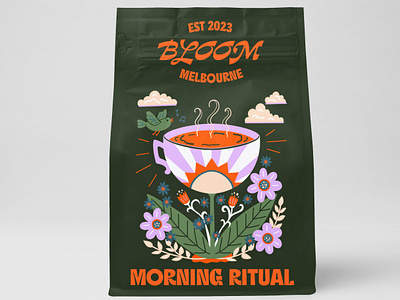 Coffee Pouch Packaging Illustration beverage packaging coffee coffee design coffee illustration cute illustration food and drink food illustration handdrawn illustration packaging packaging design