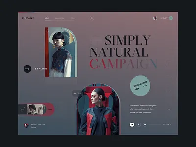 Roxane fashion store - simply natural campaign SS 24 v2 clean design fashion layout modern typography ui ux