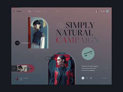 Roxane fashion store - simply natural campaign SS 24 v2 clean design fashion layout modern typography ui ux