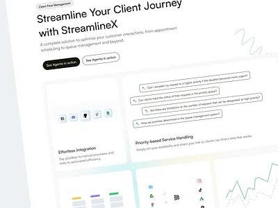 ClientFlow Management Platform automation best shot client flow colors customer design features graphs integration management platform software ui ux web