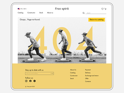 Skate shop | Website | E-commerce | 404 page design ecommerce interface shop ui ux website