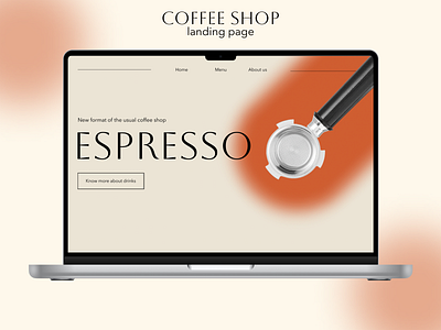 Coffee shop landing page cafe coffee cozy design espresso landing minimalistic stylish ui webdesign