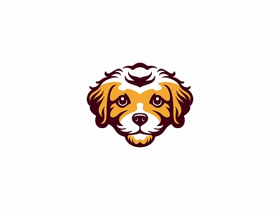 Goldendoodle Puppy Logo animal branding cute design dog friendly goldendoodle icon identity illustration joy logo mark mascot pet puppy sports symbol vector vet