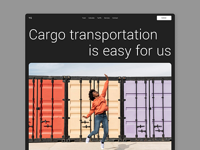 Cargo transportation website cargo cargo delivery delivery freight logistic logistics company navigation parcel shipment shipping transport transportation ui ux web web design website