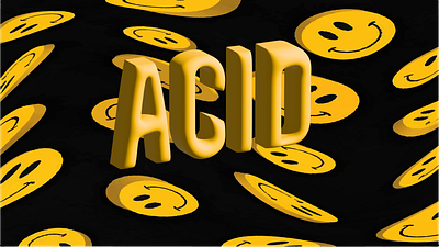 Acid Smiley Font Graphic 3d acid acid graphics design electronic music font font design fonts graphic design illustration music graphics techno music