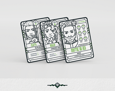 TableQuest - Characters Cards 1/3 card design illustration illustrator vector