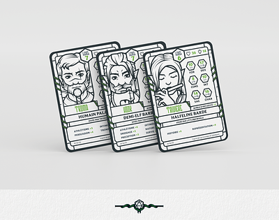 TableQuest - Characters Cards 2/3 card design illustration illustrator vector