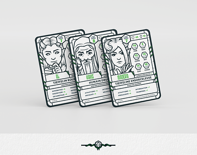 TableQuest - Characters Cards 3/3 card character design illustration illustrator jdr portrait rpg vector
