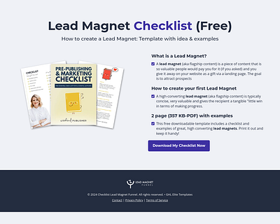 Checklist Lead Magnet Funnel Template for GoHighLevel agency template checklist lead magnet design funnel design funnel template funnel theme ghl ghl template gohighlevel illustration leadmagnet ui