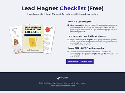Checklist Lead Magnet Funnel Template for GoHighLevel agency template checklist lead magnet design funnel design funnel template funnel theme ghl ghl template gohighlevel illustration leadmagnet ui