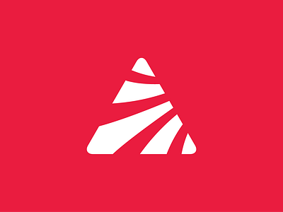 Logo concept - "A" + growth a growth red triangle