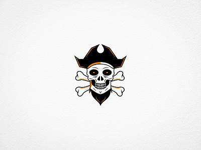 Pirates Skull Free Vector Logo Design branding creative design graphic design logo logos modern logo vector