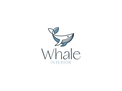 Whale Interior Minimal Vector Logo Design branding creative design graphic design logo logos minimal modern logo vector whale