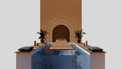 Serenityoga 3d animation animator brand c4d design graphics interior levitation luxury motion product promo yoga