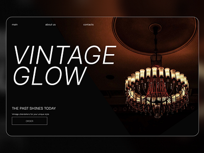 Chandelier shop chandelier clear dark landing minimalistic online shop ui uiuxdesign ux vintage webdesign