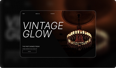 Chandelier shop chandelier clear dark landing minimalistic online shop ui uiuxdesign ux vintage webdesign