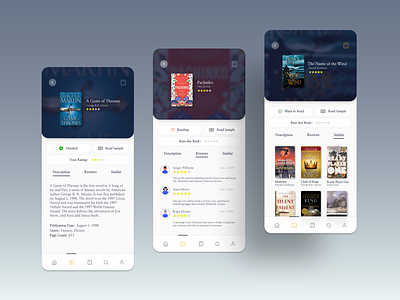 Readify - Book screens app app design book design figma mobile design ui ux