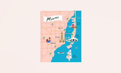 Map of Miami data visualization graphic design illustration map map design