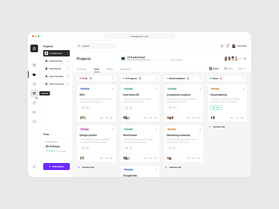 Dashboard ManagerTool dashboard saas product ui design web design