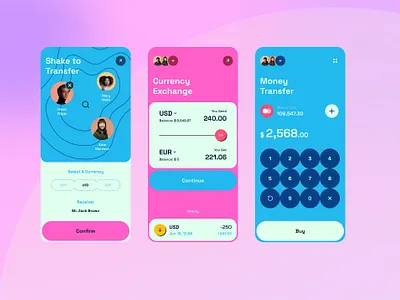 Money Transfer App Bank Finance UI UX Currency Exchange app currency exchange finance money payment transfer ui ux