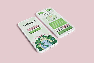 EcoFriend app ecology environment graphic design ui uiux design ux zero waste