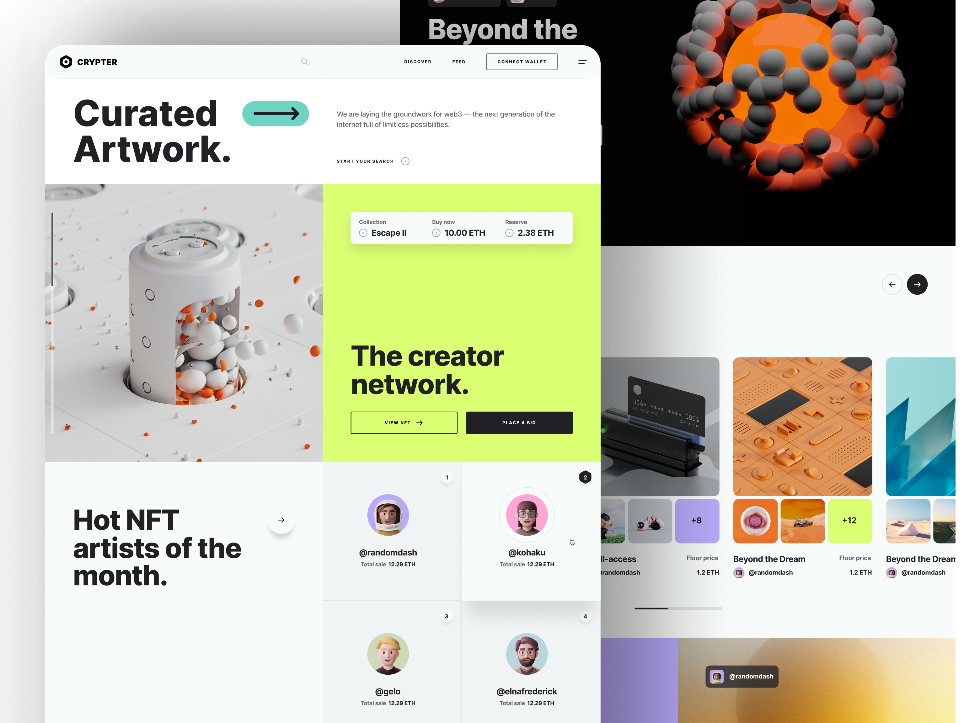 NFT Art Website Landing Page app app design branding design figma design graphic design illustration landing page design logo nft website ui ux vector web app design web application design website design