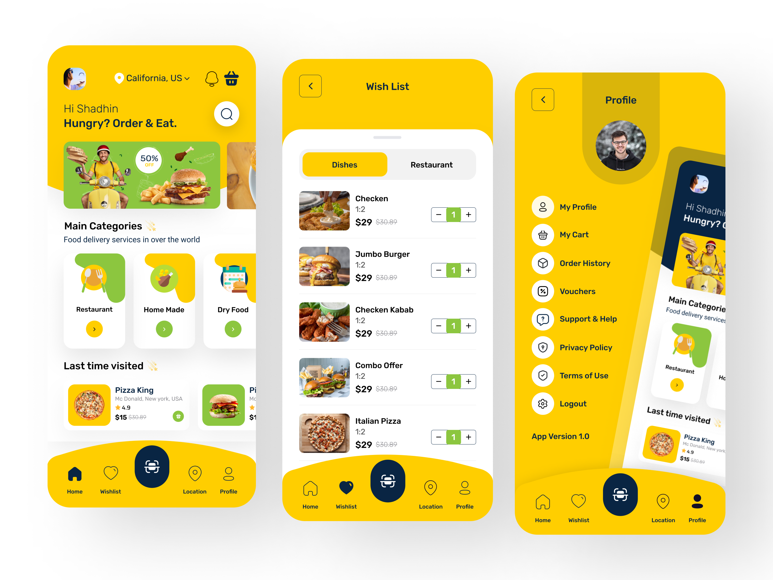 Food Delivery app app design application design branding design figma design food delivery app graphic design illustration logo mobile app design mobile application design ui ux vector