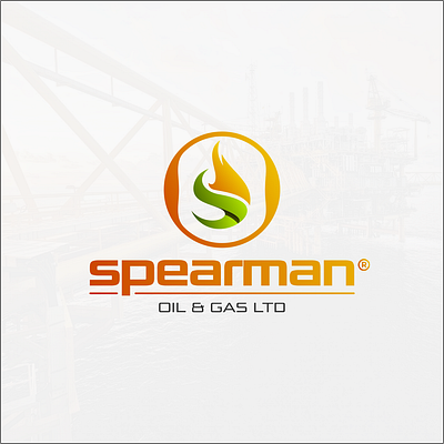 Spearman oil and gas logo branding logo
