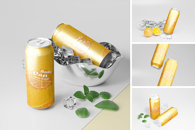 Soda Can Mockup aluminum beer can container drink isolated metal metallic mockup packaging soda soda can mockup tin water