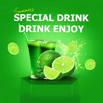 Summer Drink Banner 3d design banner banner design bilboard design cold drink drink design grap summer summer drinks top top 10 top trending trending