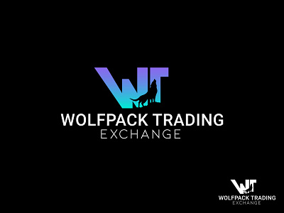 Wolfpack Trading logo design branding currency exchange forex illustration initials logo logo design trading wolf wt