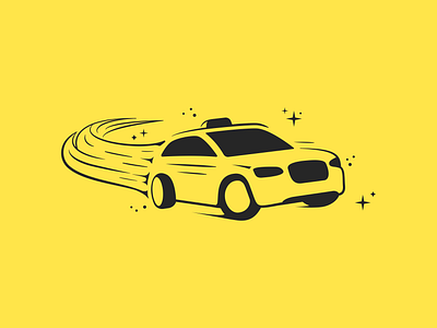 Taxi logo branding car logo graphic design illustration logo logo design logomark logotype sparkle taxi taxi logo yellow