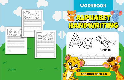 Alphabet Handwriting BOOK cover graphic design marketing