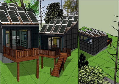House made in SketchUp. 3d graphic design sketchup