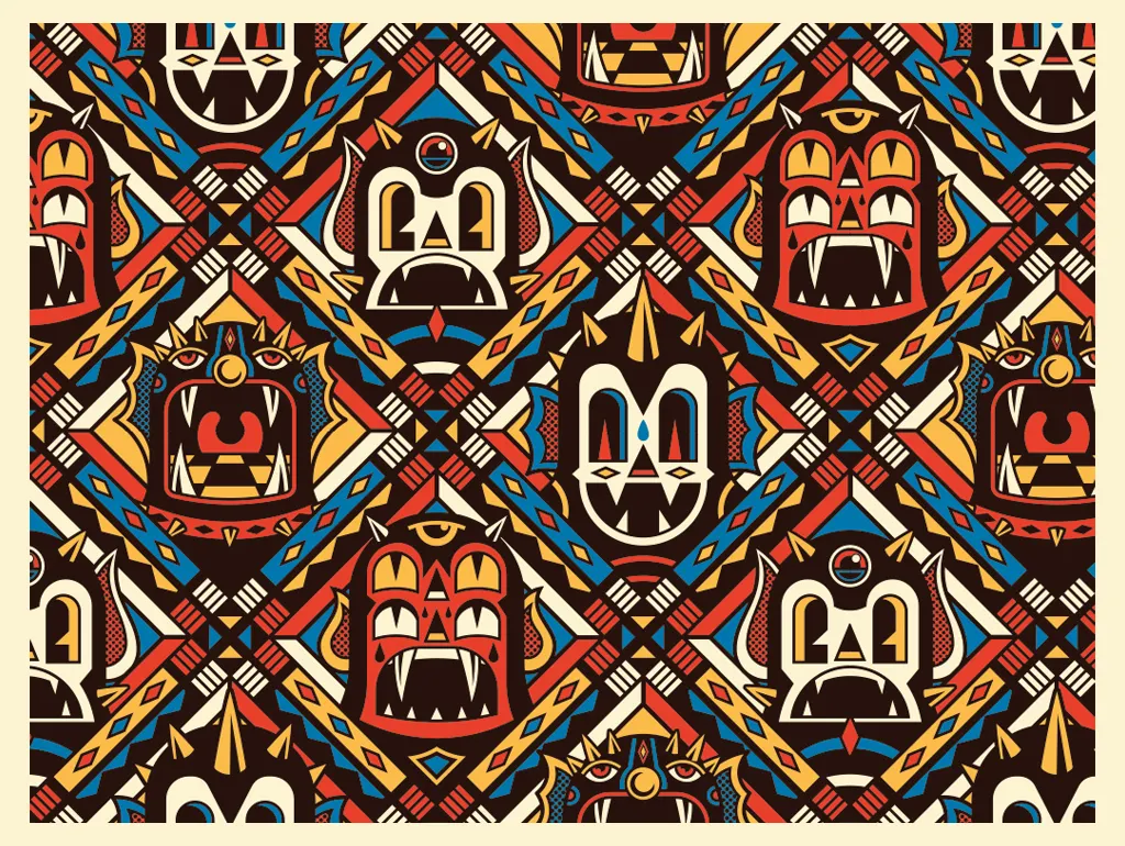 Vibrant Monsters Pattern for Unique Website Designs