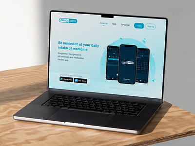 Drugsnote - UX/UI, Responsive design appweb design figma responsive design uxui design web design