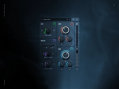 Part of a bigger project 3d audio dark theme effect plugin graphic design music music plugin ui ux vst