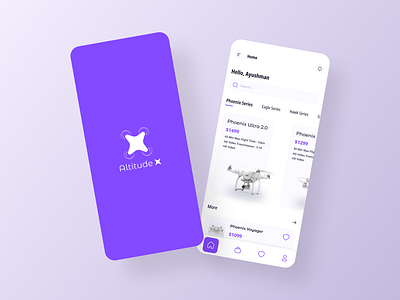 The Drone Store - Altitude X app branding clean design drone figma fly ins inspiration logo minimal mobile shop shopping store ui ux
