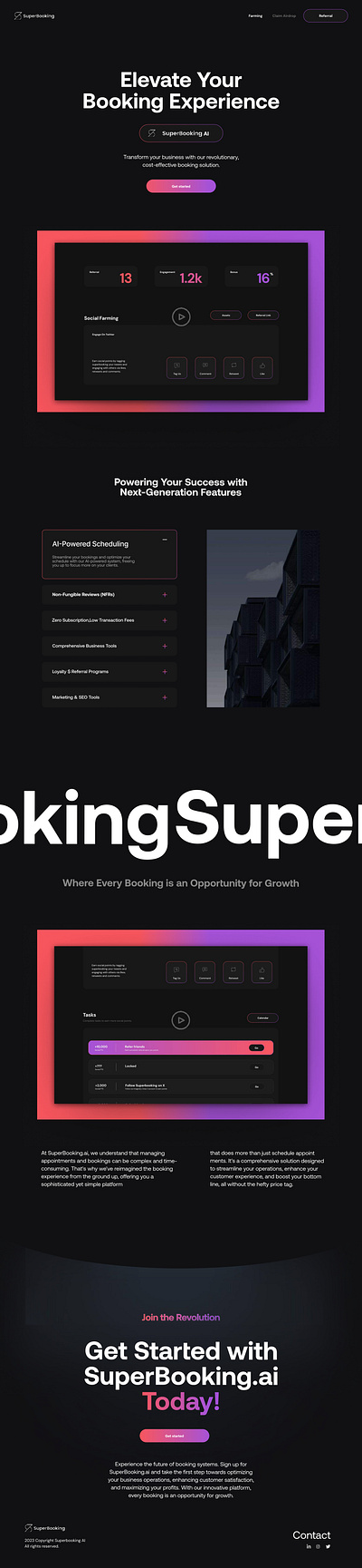 SuperBooking. Startup pre-seed A blockchain branding design farming graphic design logo opengeekslab start startup tokenezation ui ux