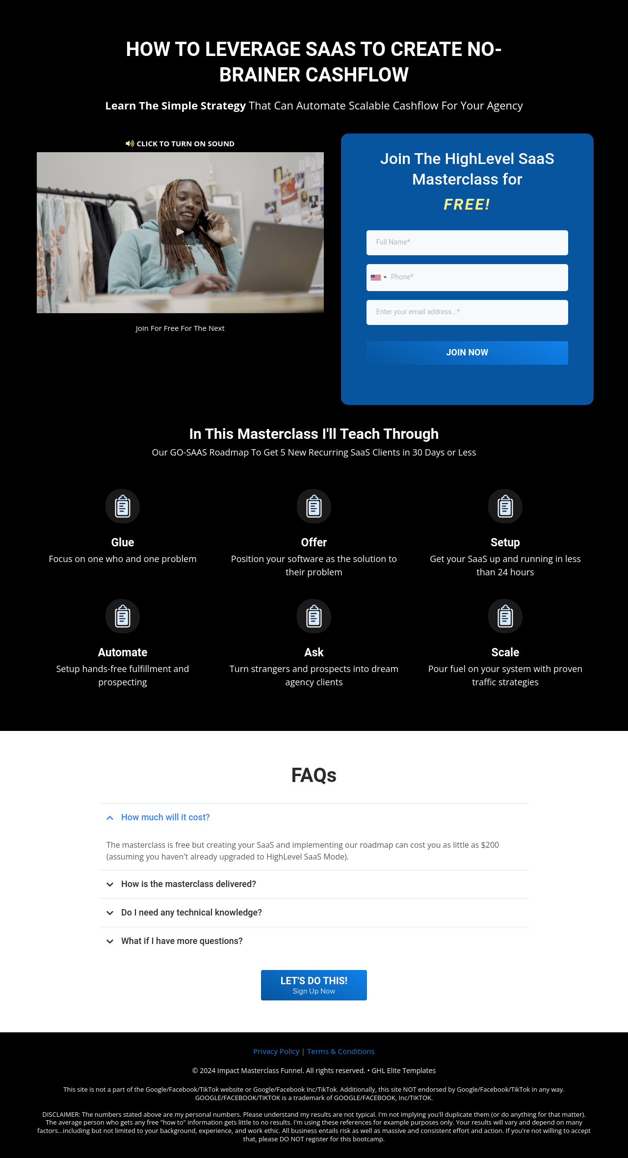 Impact Masterclass Funnel Template For GoHighLevel By Radhakrishnan KG ...