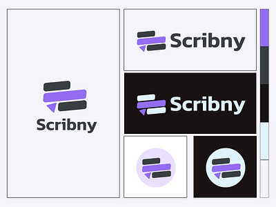 Scribny Branding Concept branding branding guidelines logo web design