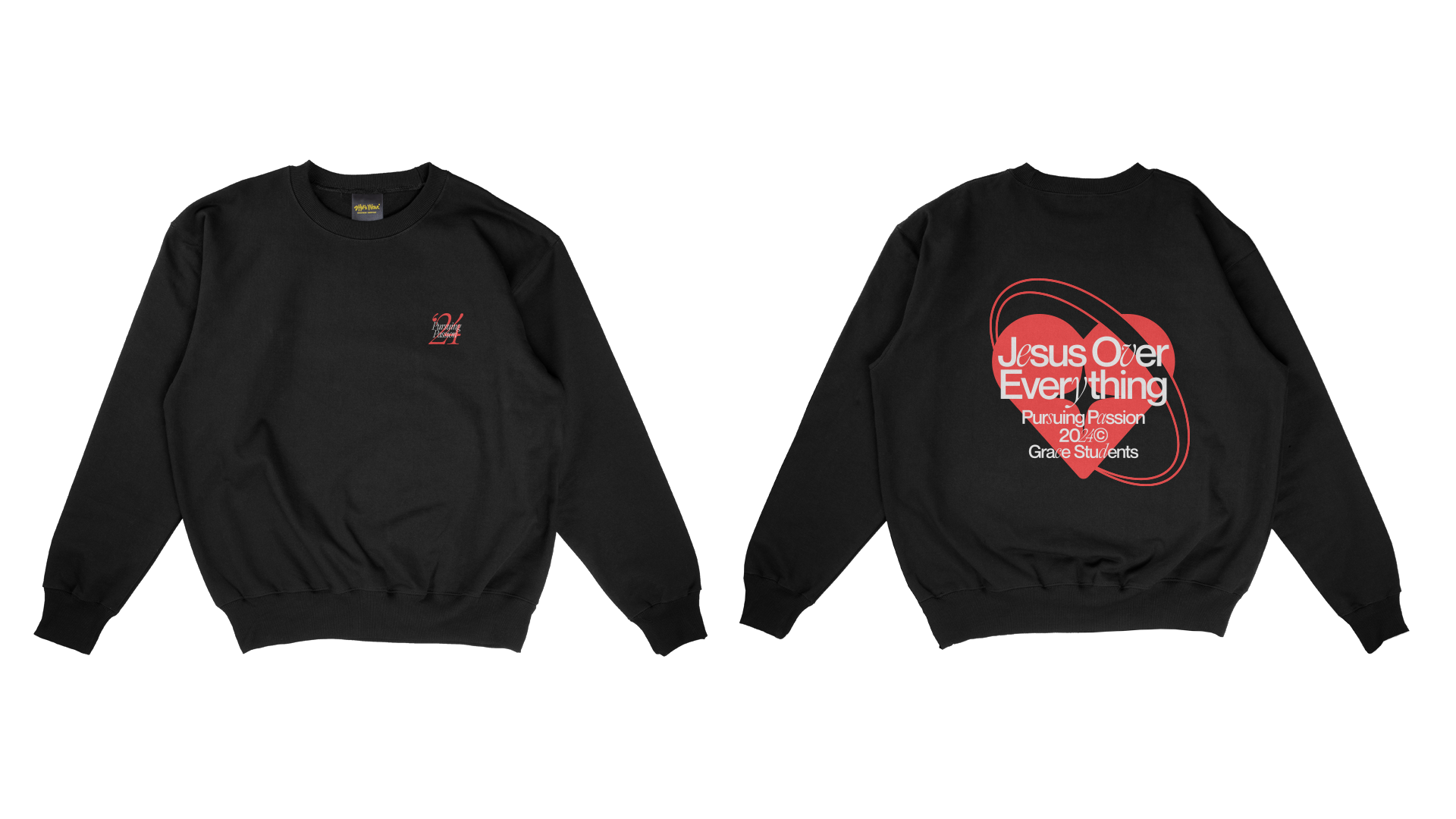 Pursuing Passion Crewneck | Grace Snellville Students apparel art clothing design fashion graphic design merch mockup